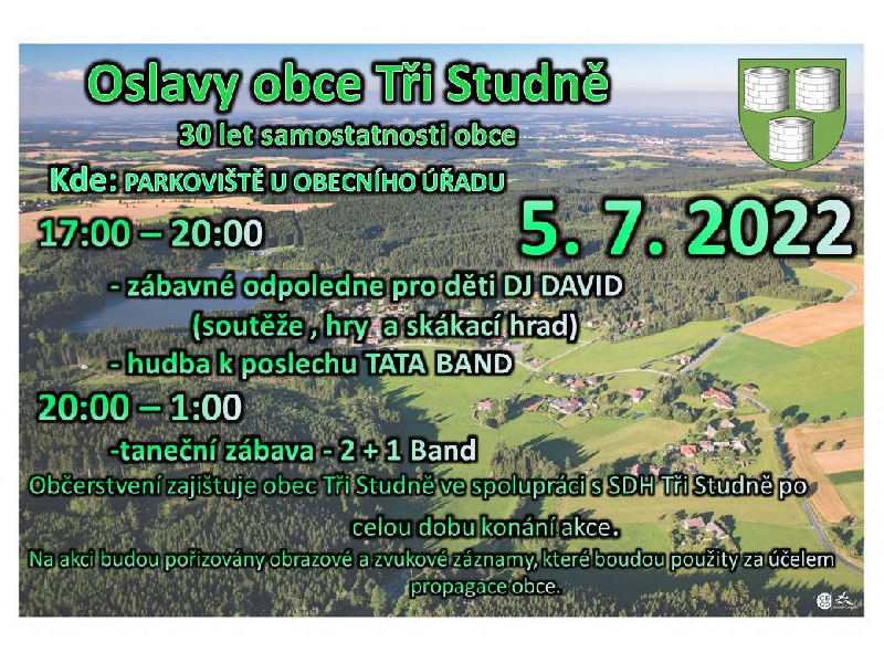 OSLAVY OBCE TŘI STUDNĚ 5. 7. 2017